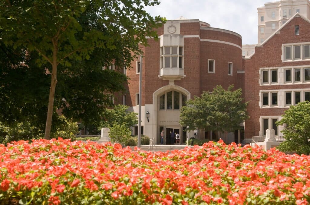 UT law school exterior. 